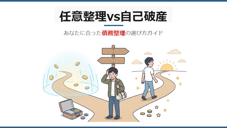 任意整理と自己破産の違いを徹底比較｜どちらを選ぶべき？判断基準を解説【2026年版】